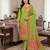 Muga cotton jamdani salwar suit dress material with pichwai weaving on top and dupatta with bottom