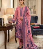 Muga cotton jamdani salwar suit dress material with pichwai weaving on top and dupatta with bottom