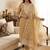 Muga cotton jamdani salwar suit dress material with pichwai weaving on top and dupatta with bottom