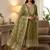 Muga cotton jamdani salwar suit dress material with pichwai weaving on top and dupatta with bottom