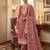 Muga cotton jamdani salwar suit dress material with pichwai weaving on top and dupatta with bottom