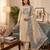 Muga cotton jamdani salwar suit dress material with pichwai weaving on top and dupatta with bottom