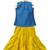 Blue & yellow embellished polyester top with sharara ethnic wear
