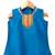 Blue & yellow embellished polyester top with sharara ethnic wear