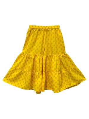 Blue & yellow embellished polyester top with sharara ethnic wear 5