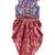 Lavender & pink printed cotton top with dhoti ethnic wear