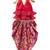 Coral & pink  solid  cotton top with dhoti ethnic wear