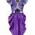 Purple embellished polyester top with dhoti ethnic wear