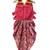 Coral & pink  solid  cotton top with dhoti ethnic wear