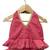Coral & pink  solid  cotton top with dhoti ethnic wear