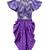 Purple embellished polyester top with dhoti ethnic wear