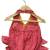 Coral & pink  solid  cotton top with dhoti ethnic wear