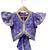 Purple embellished polyester top with dhoti ethnic wear