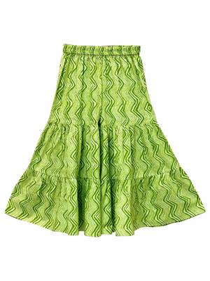 Coral & limegreen solid chanderi top with sharara ethnic wear 5