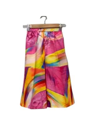 Pink & multicolour solid chanderi top with palazzo ethnic wear 5