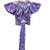 Purple embellished polyester top with dhoti ethnic wear