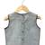 Grey & coral placement embroidered cotton top with dhoti ethnic wear