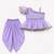 Purple embriodered polyester top with dhoti ethnic wear