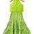 Limegreen solid chanderi top with sharara ethnic wear