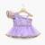 Purple embriodered polyester top with dhoti ethnic wear