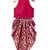 Pink solid chanderi top with dhoti ethnic wear