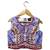 Lavender & pink printed cotton top with palazzo ethnic wear