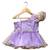 Purple embriodered polyester top with dhoti ethnic wear