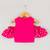 Pink & seagreen printed polyester top with lehenga ethnic wear