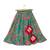 Pink & seagreen printed polyester top with lehenga ethnic wear