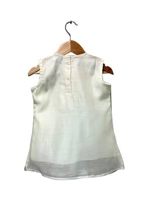 White & pink embellished  polyester top with sharara ethnic wear 4