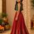 Rama green & red embellished brocade top with lehenga ethnic wear