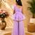 Purple embriodered polyester top with palazzo ethnic wear