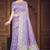  Lavender silk blend Saree with Zari Woven Floral Thread Work & Running Blouse Piece