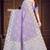  Lavender silk blend Saree with Zari Woven Floral Thread Work & Running Blouse Piece