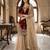 red silk blend embroidered sharara suit set