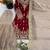 red silk blend embroidered sharara suit set