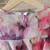 Purple floral leaf print cold shoulder girls dress