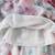 Purple floral leaf print cold shoulder girls dress