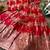 Red banarasi silk kids lehenga choli set with zari jacquard work for girls