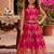 Ranipink banarasi silk kids lehenga choli set with zari jacquard work for girls