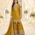 Yellow chinon sharara salwar suit