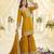 Yellow chinon sharara salwar suit