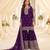 Purple chinon sharara salwar suit