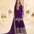 Purple chinon sharara salwar suit
