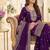 Purple chinon sharara salwar suit