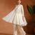 Ivory embroidered linen jute indo western kurta set