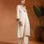 Ivory embroidered cotton lurex kurta set