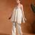 Ivory embroidered cotton jacquard co ord set