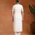 White embroidered chanderi silk kurta set