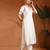 White embroidered chanderi silk kurta set